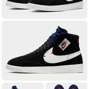 Nike Blazer Mid rebel zipper black royal blue size 7